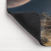 Uitzicht van een hypothetische maan in een baan om muismat (Hoek)