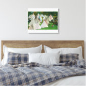 Uitzicht van een Indiaas dorp en Pendleton Canvas Afdruk (Insitu (Slaapkamer))
