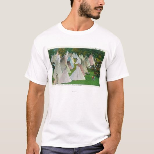 Uitzicht van een Indiaas dorp en Pendleton T-shirt (Voorkant)