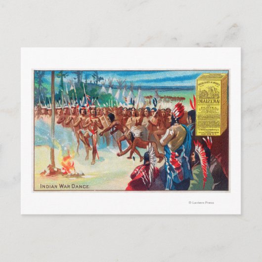 Uitzicht van een Indische Dans, Maizena Product Ad Briefkaart (Voorkant)