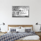 Uitzicht van een Italiaanse keuken in Lerici Canvas Afdruk (Insitu (Slaapkamer))