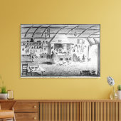 Uitzicht van een Italiaanse keuken in Lerici Canvas Afdruk (Insitu (Woonkamer))