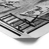 Uitzicht van een Italiaanse keuken in Lerici Poster (Hoek)