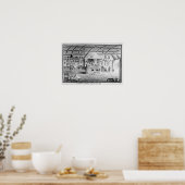 Uitzicht van een Italiaanse keuken in Lerici Poster (Keuken)