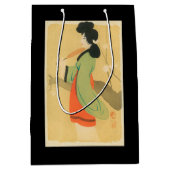 Uitzicht van een Japanse vrouw in Parijs, Frankrij Medium Cadeauzakje (Voorkant)