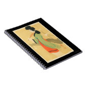 Uitzicht van een Japanse vrouw in Parijs, Frankrij Notitieboek (Rechterzijde)