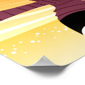 Uitzicht van een jong koppel dat op het strand sta poster (Hoek)