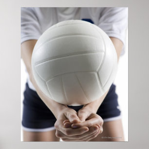 Uitzicht van een jonge vrouw met een middelste sec poster