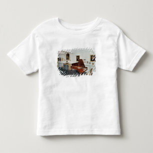 Uitzicht van een kamer met een grote piano kinder shirts