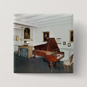 Uitzicht van een kamer met een grote piano vierkante button 5,1 cm