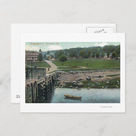 Uitzicht van een kamp briefkaart (Voorkant / Achterkant)