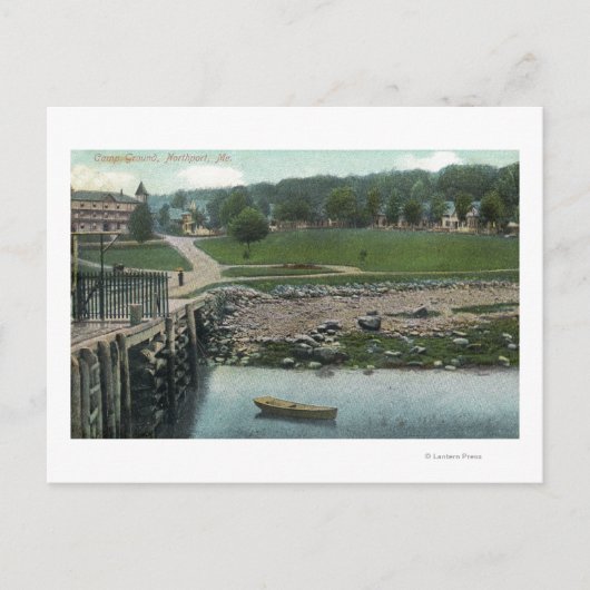 Uitzicht van een kamp briefkaart (Voorkant)