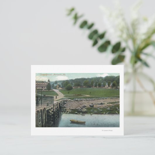 Uitzicht van een kamp briefkaart (Staand voorkant)