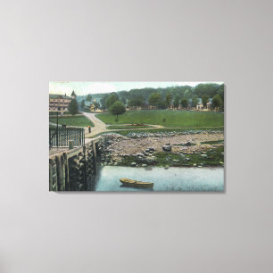 Uitzicht van een kamp canvas afdruk