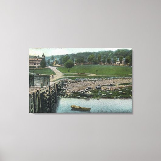 Uitzicht van een kamp canvas afdruk (Voorkant)