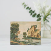 Uitzicht van een kasteel briefkaart (Staand voorkant)