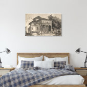 Uitzicht van een kerk in Boekarest Canvas Afdruk (Insitu (Slaapkamer))