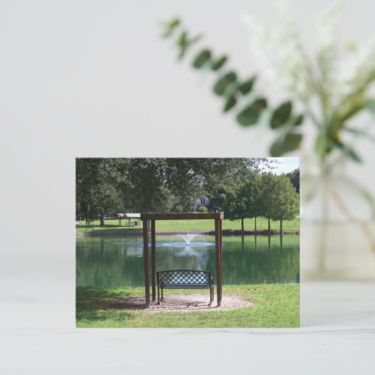 Uitzicht van een klein stadMeer Briefkaart (Staand voorkant)