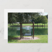 Uitzicht van een klein stadMeer Briefkaart (Voorkant / Achterkant)