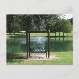 Uitzicht van een klein stadMeer Briefkaart