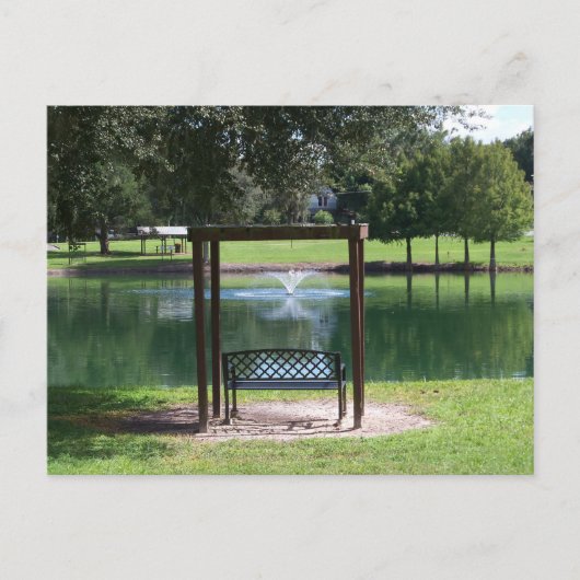 Uitzicht van een klein stadMeer Briefkaart (Voorkant)