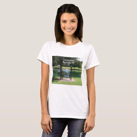 Uitzicht van een klein stadMeer T-shirt (Voorkant volledig)