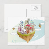 Uitzicht van een kleurrijke abstracte afbeelding briefkaart (Voorkant / Achterkant)