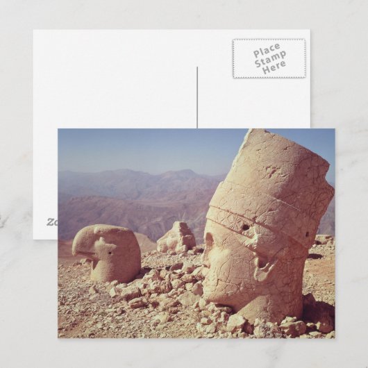 Uitzicht van een kolossaal hoofd en een adelaar briefkaart (Voorkant / Achterkant)