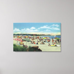 Uitzicht van een kruising van Craigville Beach Canvas Afdruk