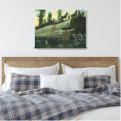 Uitzicht van een Loggingteam op een Gestorven sequ Canvas Afdruk (Insitu (Slaapkamer))