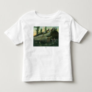 Uitzicht van een Loggingteam op een Gestorven sequ Kinder Shirts