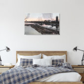 Uitzicht van een Lumber Mill Canvas Afdruk (Insitu (Slaapkamer))