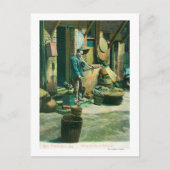 Uitzicht van een Man dat uit zijn pijp rokt Briefkaart (Voorkant)