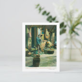 Uitzicht van een Man dat uit zijn pijp rokt Briefkaart (Staand voorkant)