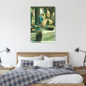 Uitzicht van een Man dat uit zijn pijp rokt Canvas Afdruk (Insitu (Slaapkamer))