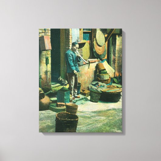Uitzicht van een Man dat uit zijn pijp rokt Canvas Afdruk (Voorkant)