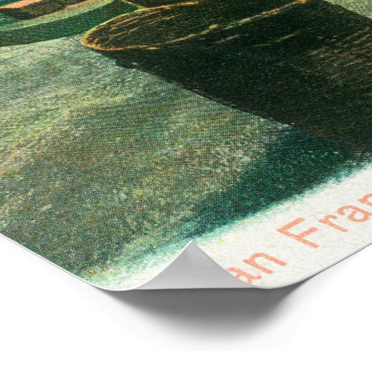 Uitzicht van een Man dat uit zijn pijp rokt Poster (Hoek)