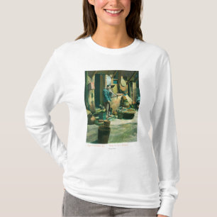 Uitzicht van een Man dat uit zijn pijp rokt T-shirt