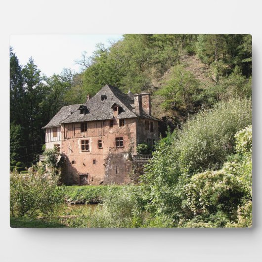 Uitzicht van een manorhuis (foto) fotoplaat (Voorkant)