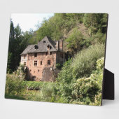 Uitzicht van een manorhuis (foto) fotoplaat (Zijkant)
