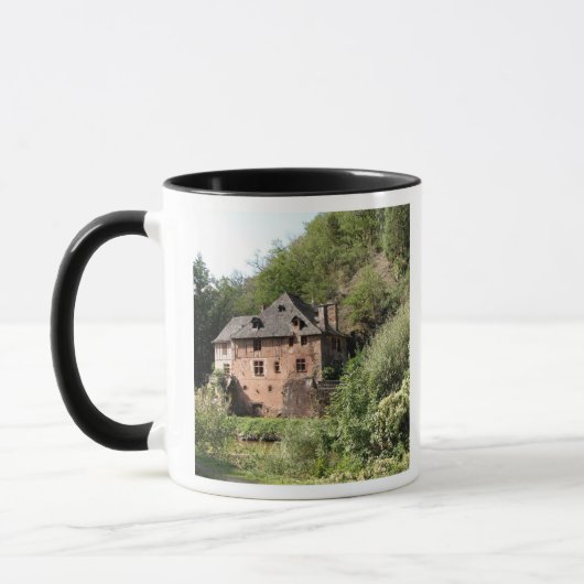 Uitzicht van een manorhuis (foto) mok (Links)