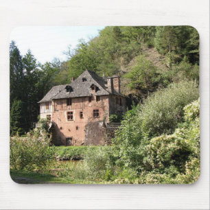 Uitzicht van een manorhuis (foto) muismat
