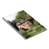 Uitzicht van een manorhuis (foto) notitieboek (Rechterzijde)