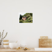 Uitzicht van een manorhuis (foto) poster (Keuken)