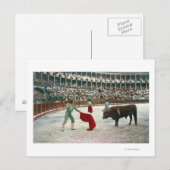 Uitzicht van een Matador die de BullSpain Briefkaart (Voorkant / Achterkant)