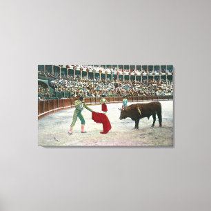 Uitzicht van een Matador die de BullSpain Canvas Afdruk