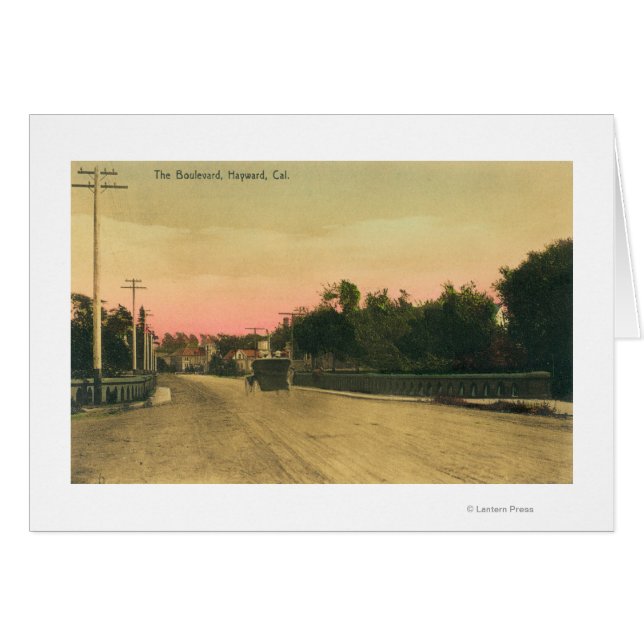 Uitzicht van een model-T Ford op de Boulevard (Voorkant Horizontaal)