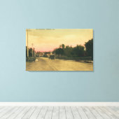 Uitzicht van een model-T Ford op de Boulevard Canvas Afdruk (Insitu (Houten vloer))