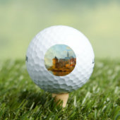 Uitzicht van een Nederlandse stad langs de Rijn Golfballen (Insitu Shirt)