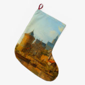 Uitzicht van een Nederlandse stad langs de Rijn Grote Kerstsok (Voorkant (Hangend))